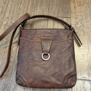 Jack Georges Mahogany Leather Crossbody